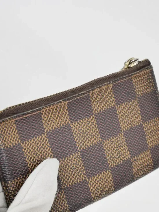 Louis Vuitton Pochette Cles Coin Case Key Ring Damier Brown - Picture 8 of 10